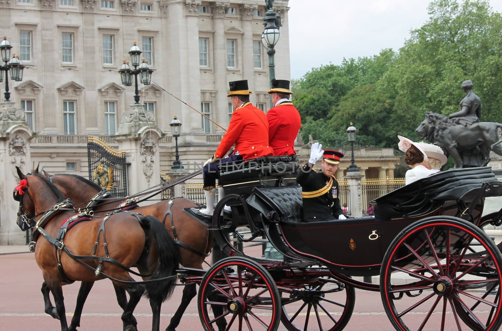 Westminster, London, ENGLAND – June 11, 2016: Prince Harry outside Buckingham Palace during the trooping of the colour for Queen Elizabeth's 90th Birthday.