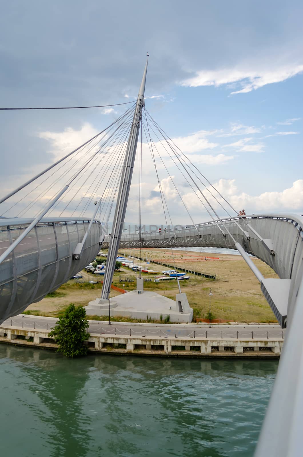 Bridge of the Sea, iconic example of modern architecture and landmark in Pescara, Italy