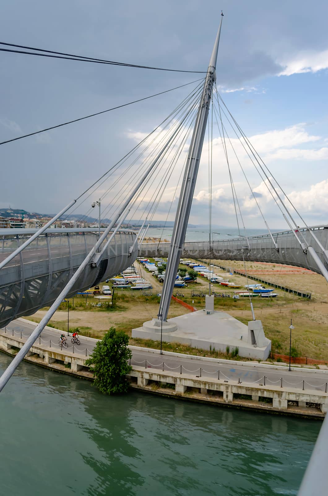 Bridge of the Sea, iconic landmark in Pescara, Italy by marcorubino