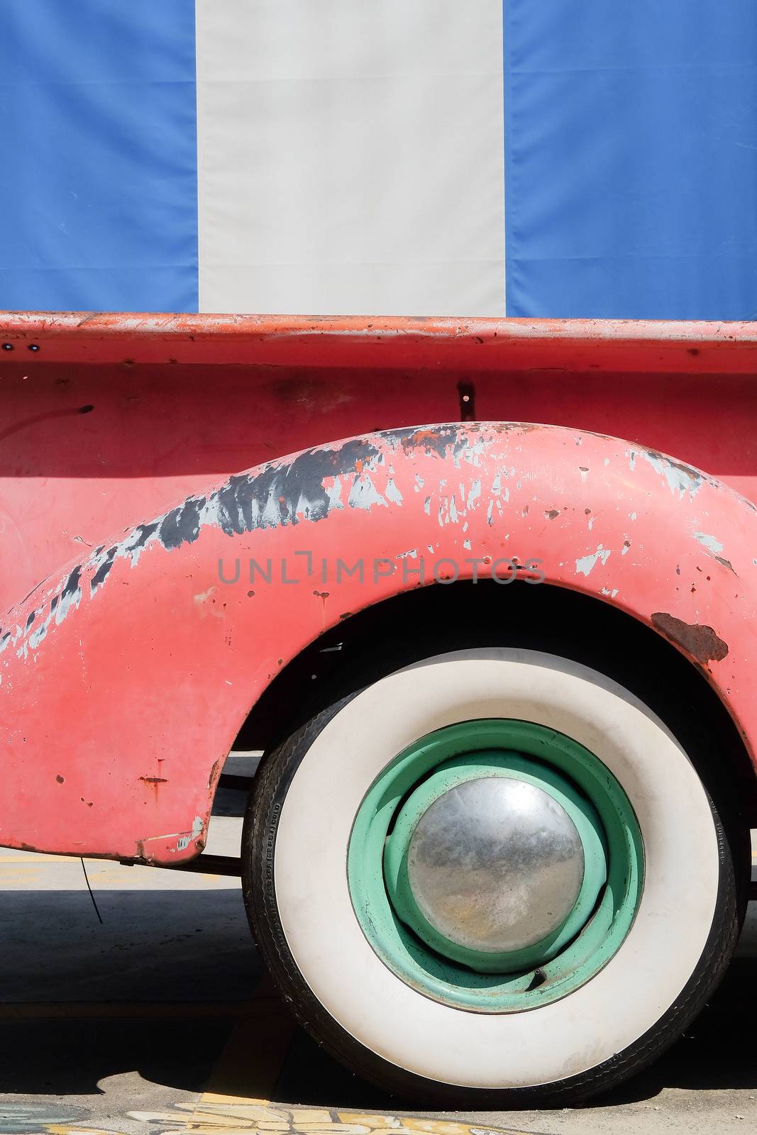 Image of Vintage Pick-up Truck Side Rear View Wheel