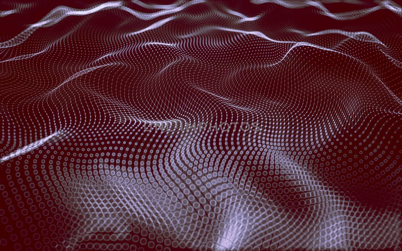 Abstract polygonal space low poly dark background with connecting dots and lines. Connection structure. 3d rendering