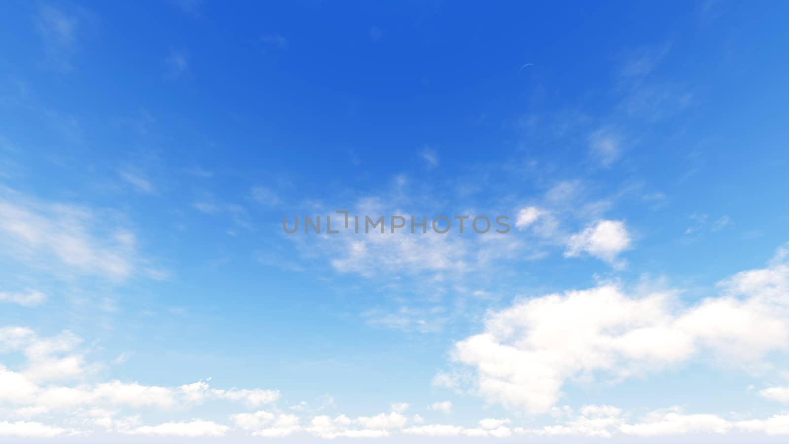 Cloudy blue sky abstract background, blue sky background with tiny clouds, 3d rendering

