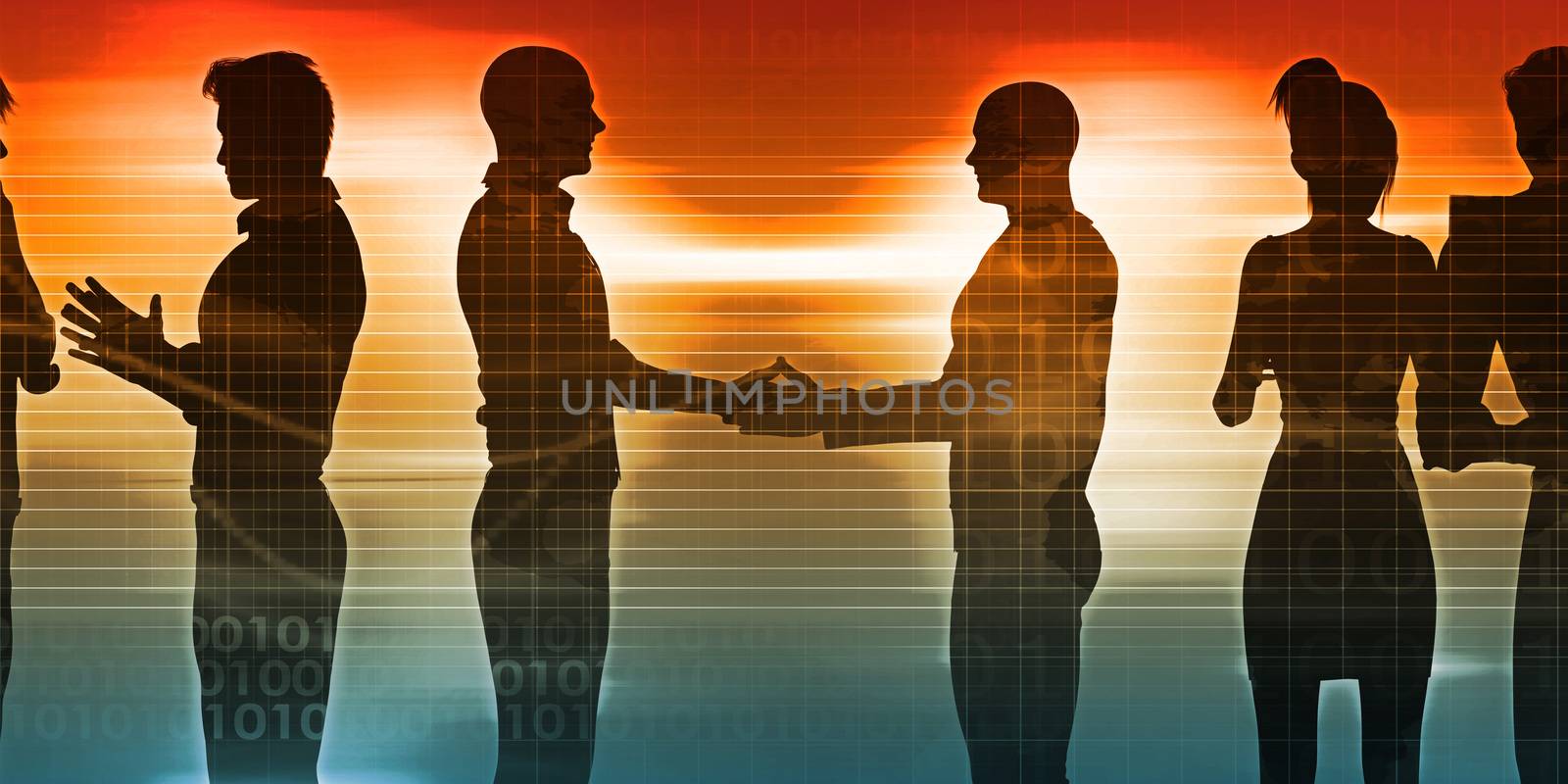 Business People Meeting and Presenting Ideas as an Illustration