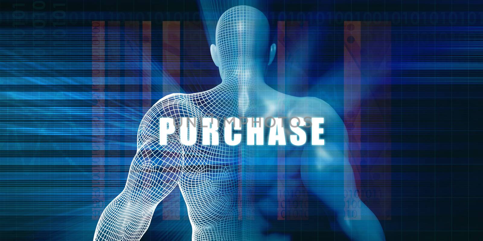 Purchase as a Futuristic Concept Abstract Background