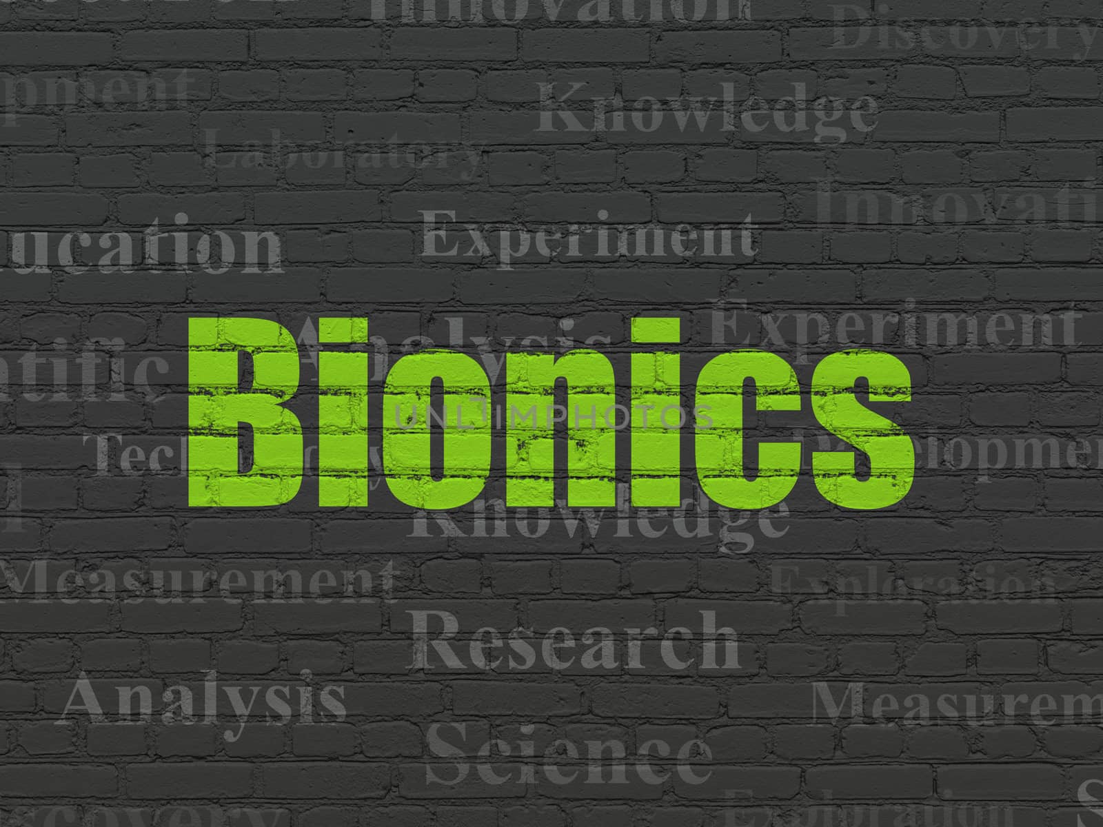 Science concept: Bionics on wall background by maxkabakov