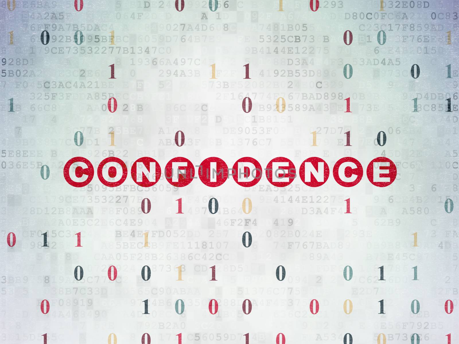 Finance concept: Confidence on Digital Data Paper background by maxkabakov