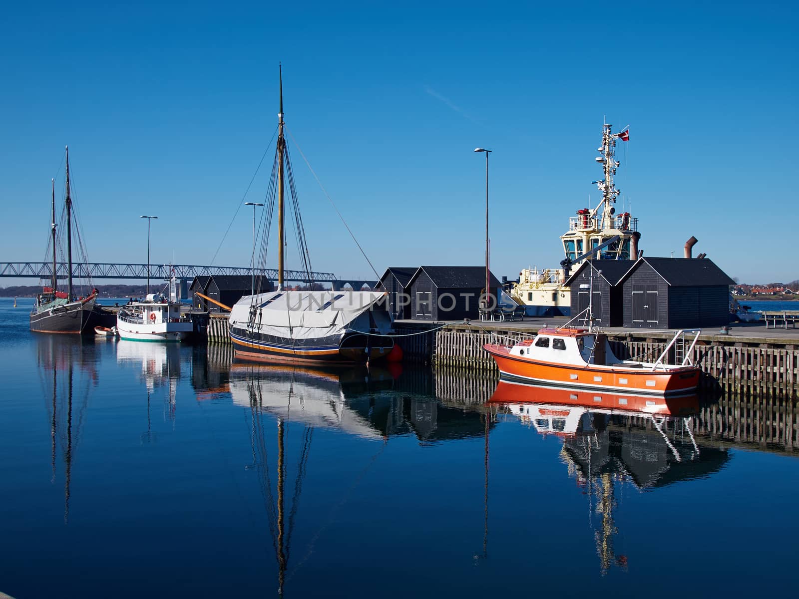 Marina old port in Middelfary Funen Denmark by Ronyzmbow
