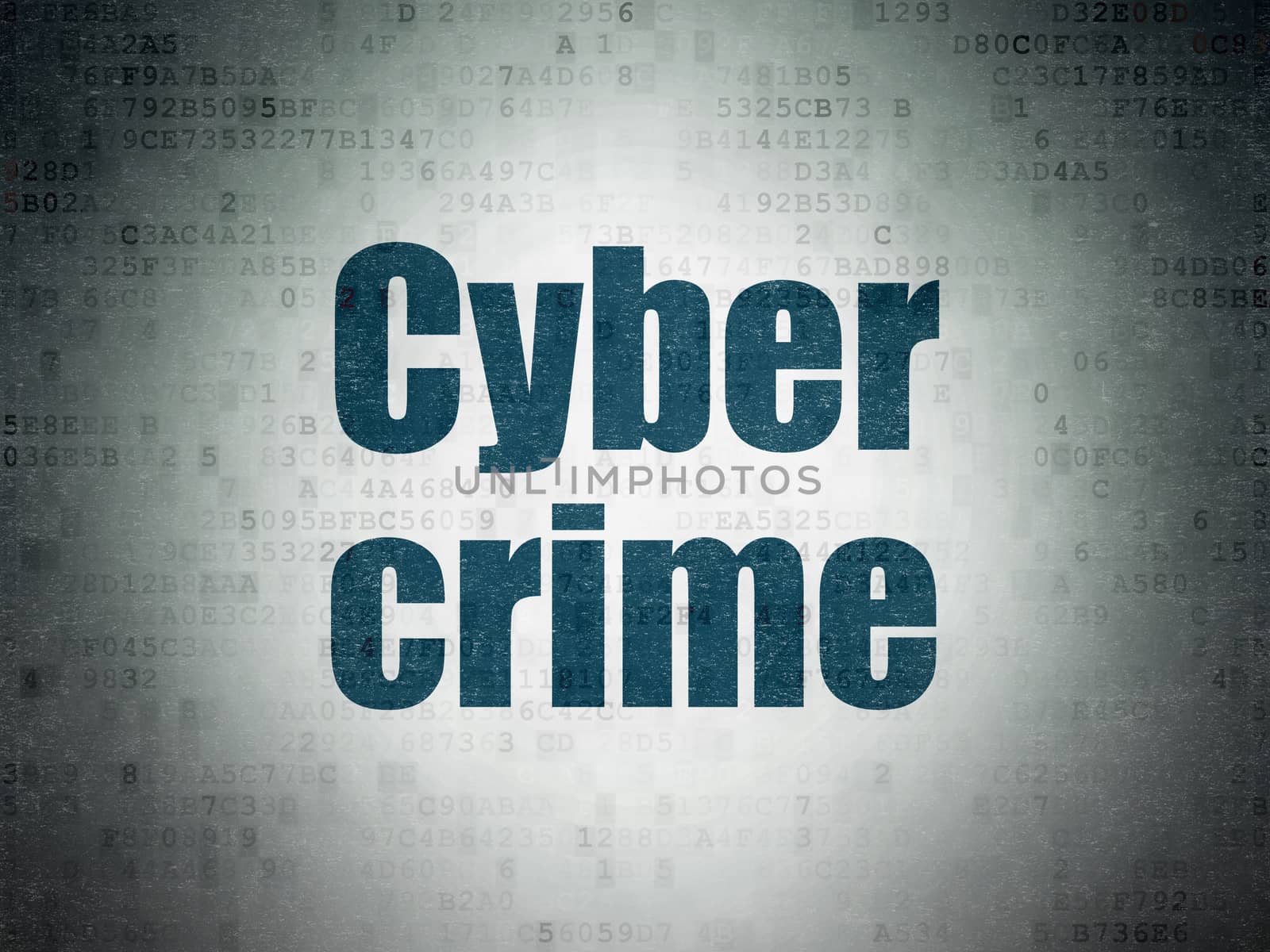Security concept: Cyber Crime on Digital Data Paper background by maxkabakov