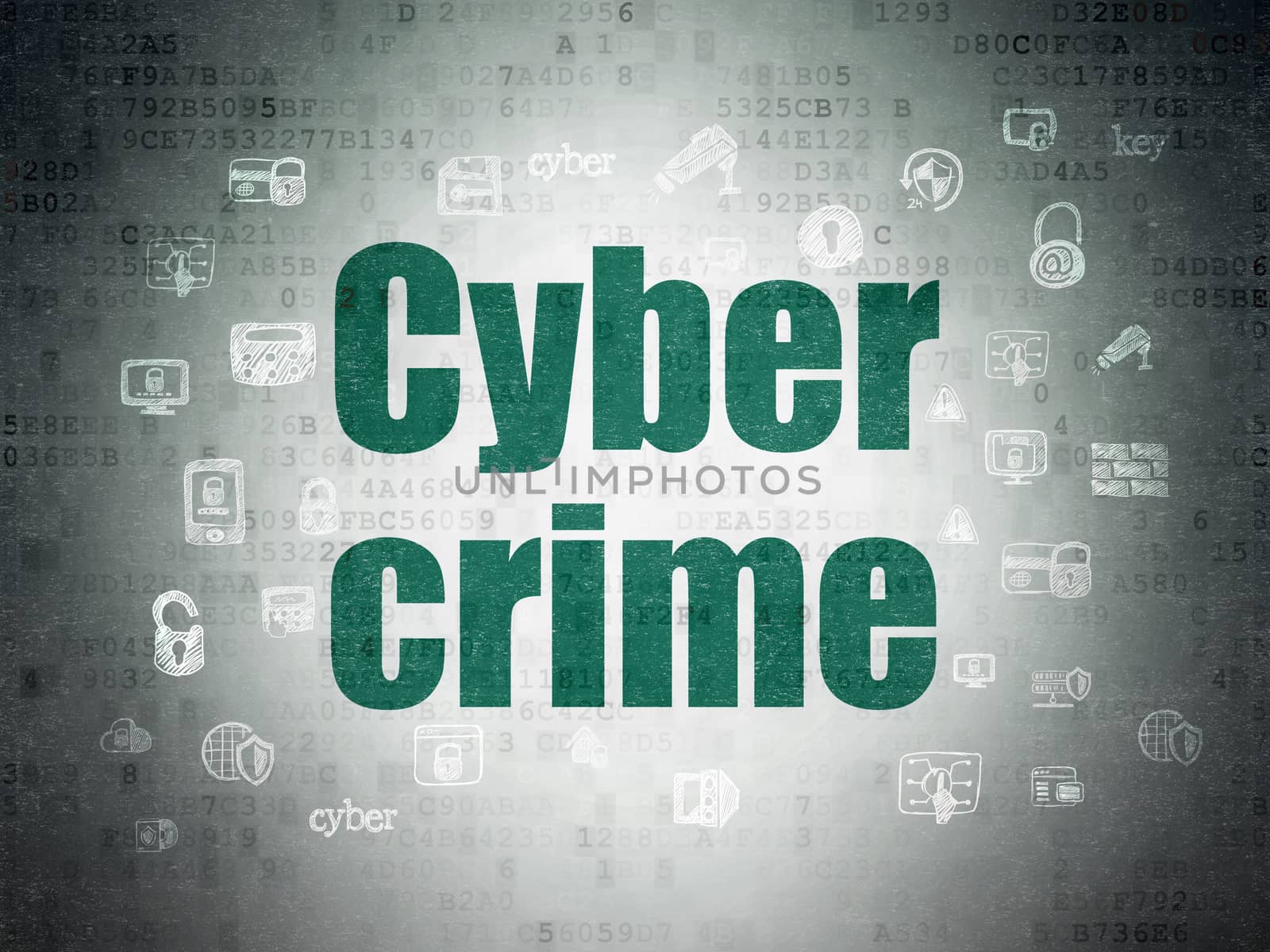 Safety concept: Cyber Crime on Digital Data Paper background by maxkabakov