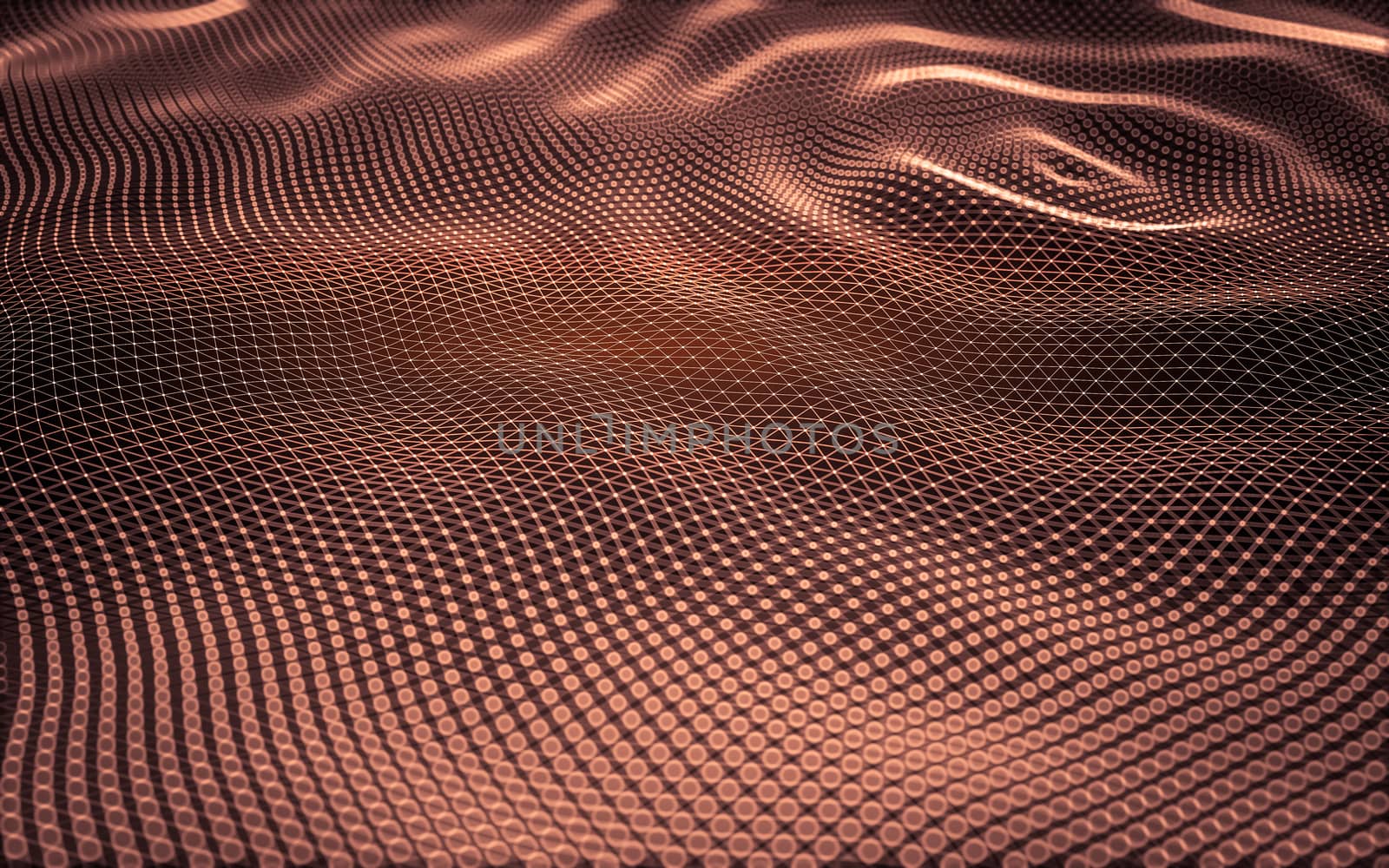 Abstract polygonal space low poly dark background with connecting dots and lines. Connection structure. 3d rendering