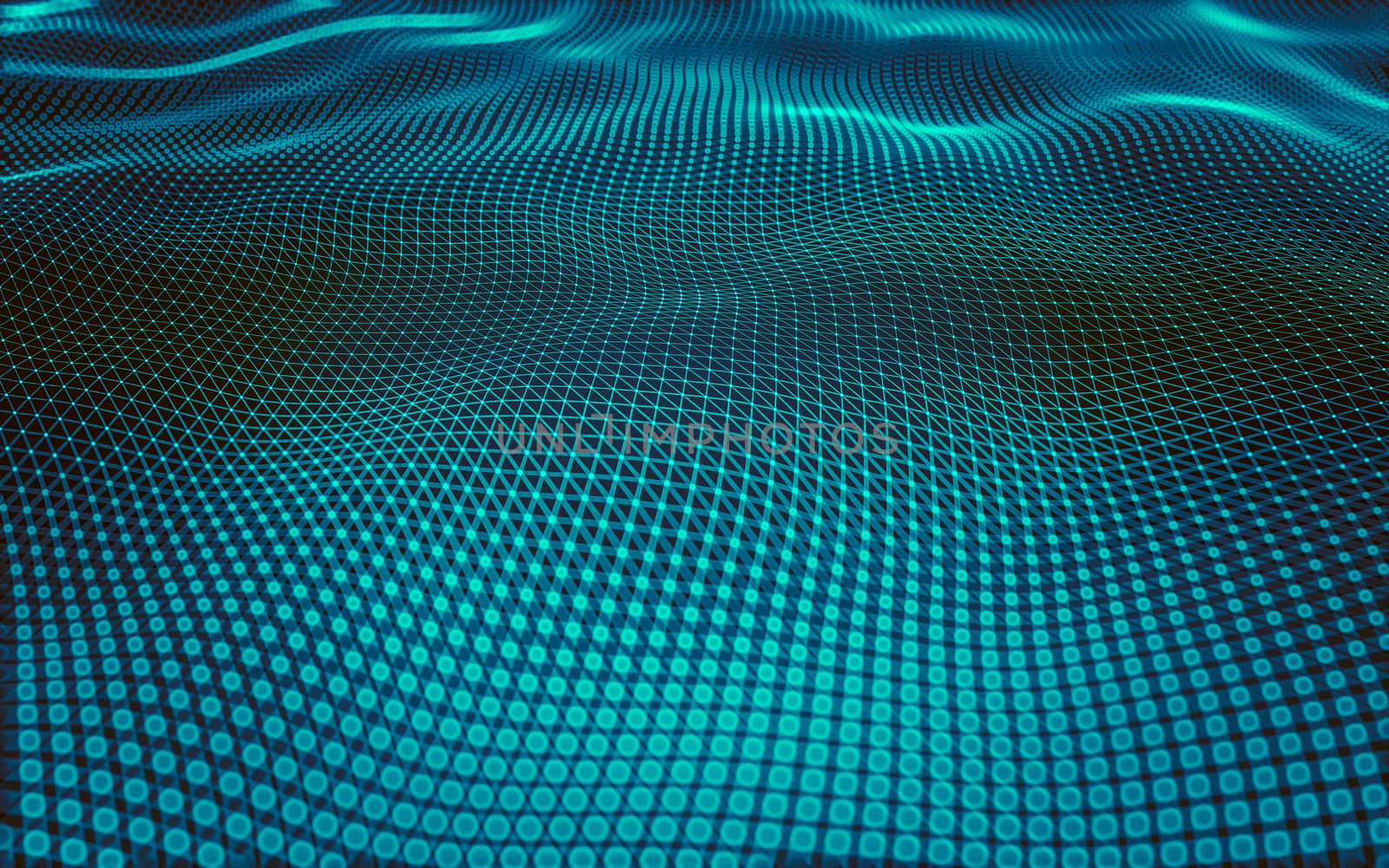 Abstract polygonal space low poly dark background with connecting dots and lines. Connection structure. 3d rendering