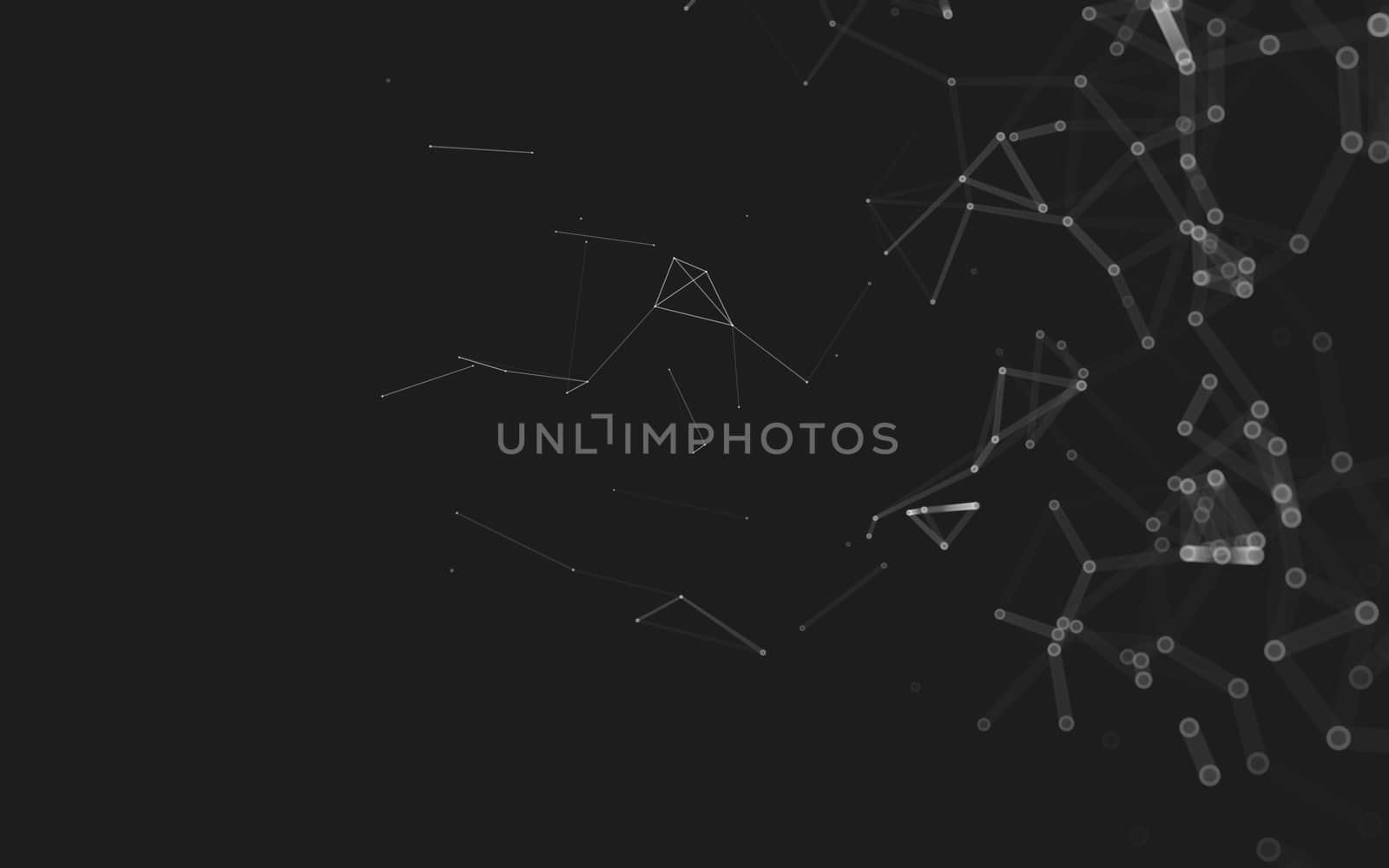 Abstract polygonal space low poly dark background, 3d rendering by teerawit