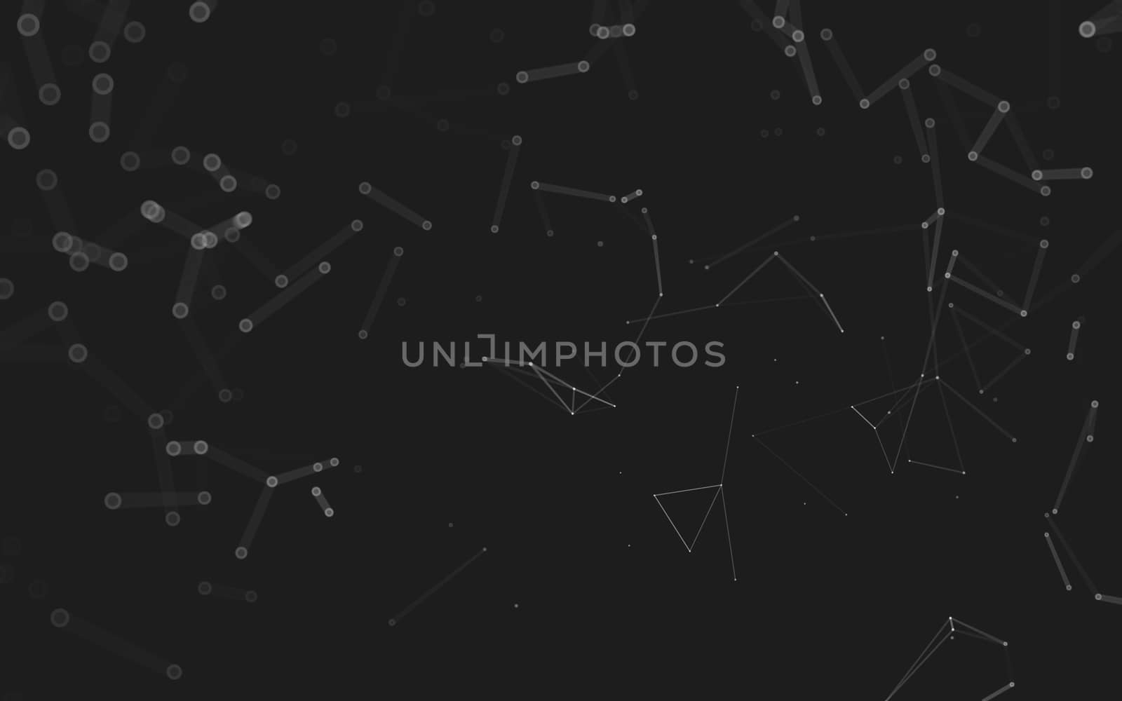 Abstract polygonal space low poly dark background with connecting dots and lines. Connection structure. 3d rendering