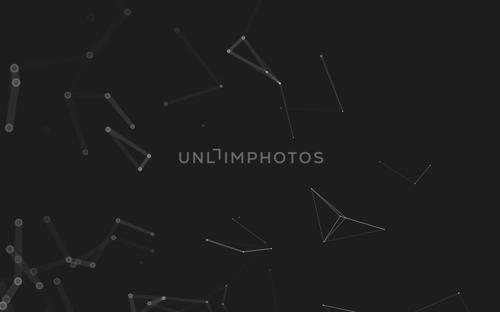 Abstract polygonal space low poly dark background, 3d rendering by teerawit