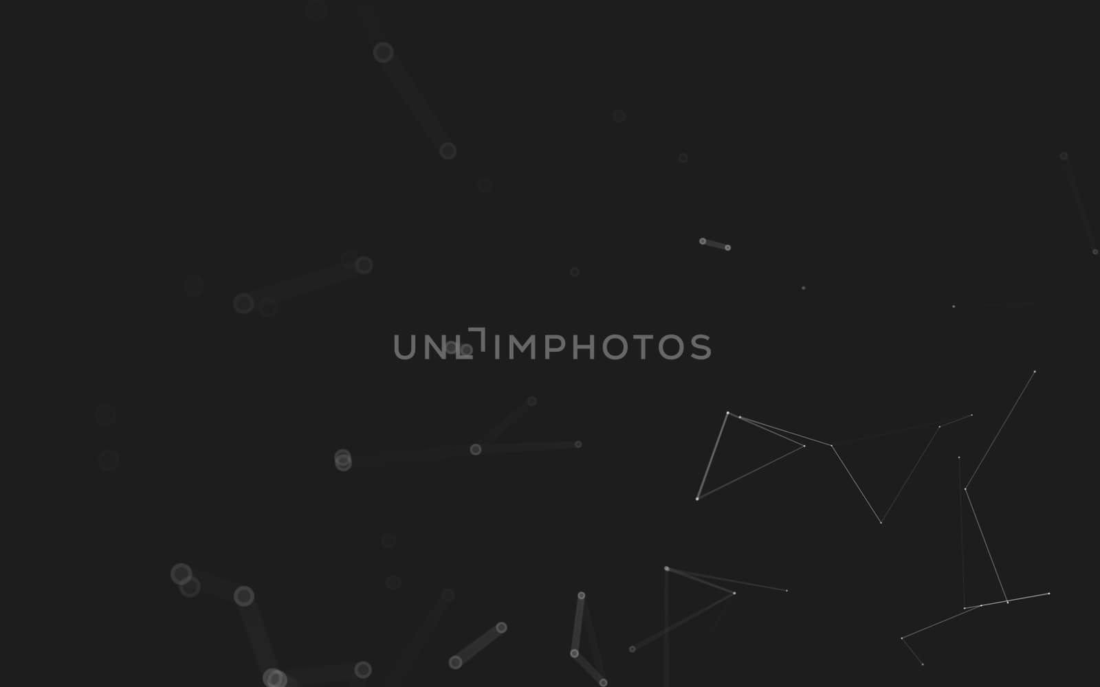 Abstract polygonal space low poly dark background with connecting dots and lines. Connection structure. 3d rendering