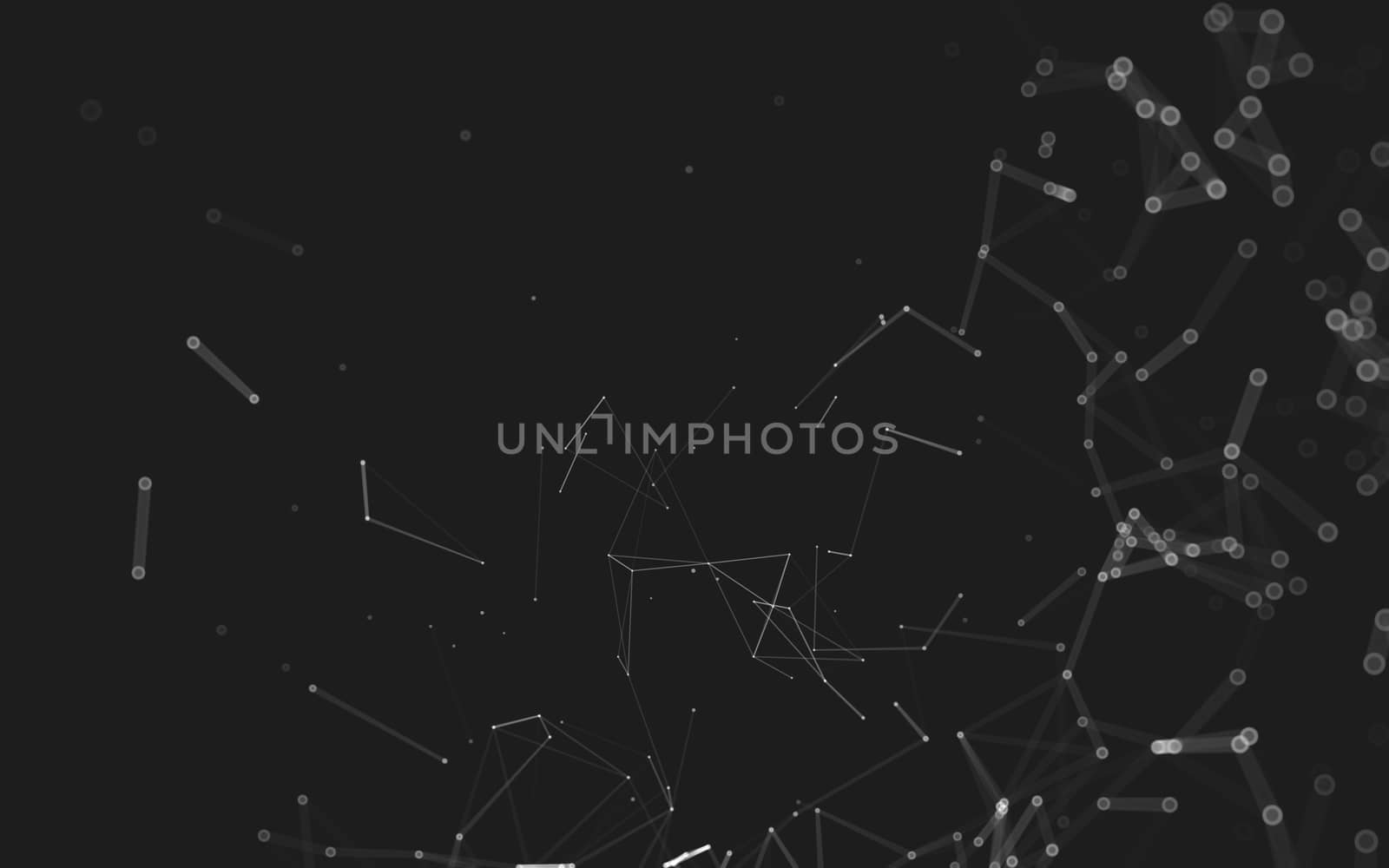 Abstract polygonal space low poly dark background, 3d rendering by teerawit