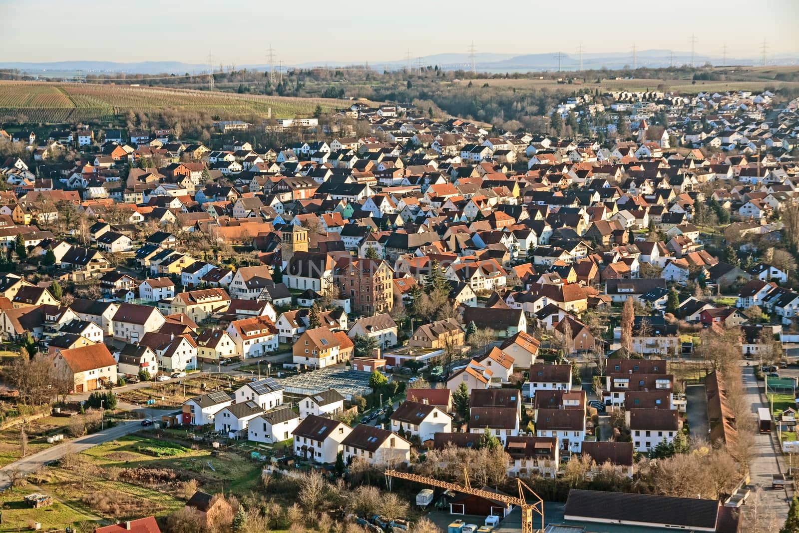 view over town Hessigheim