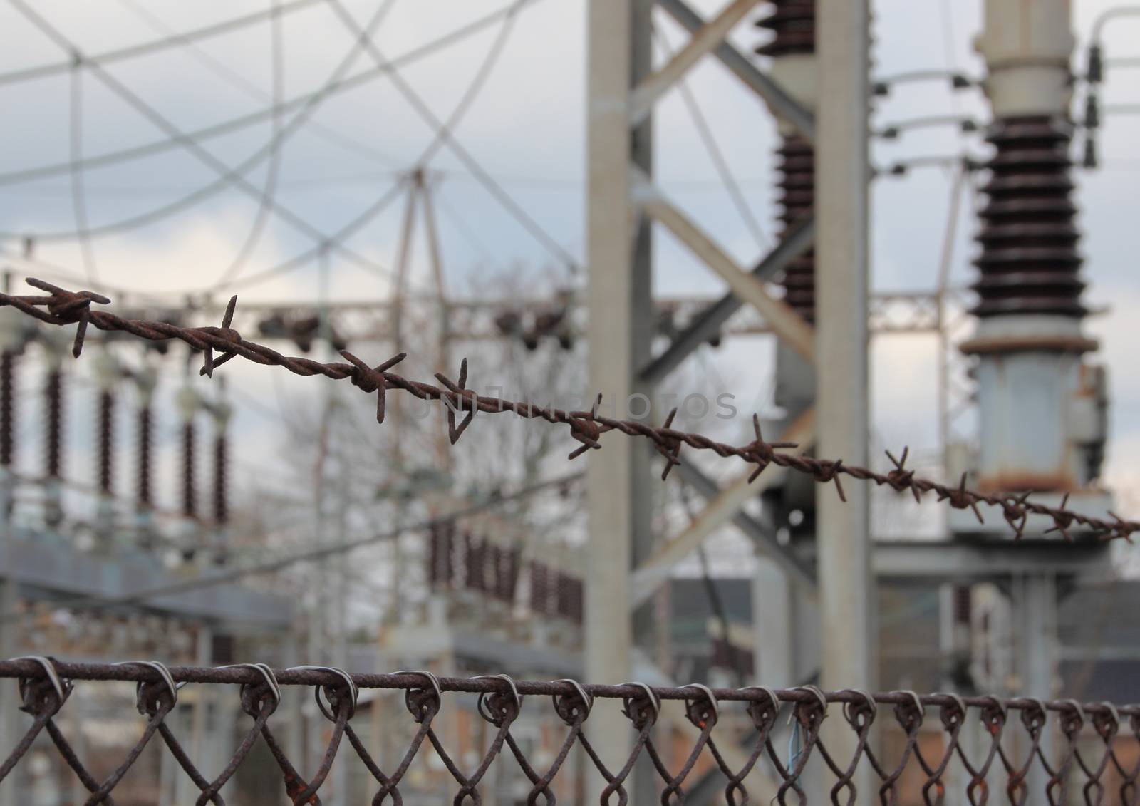 Industry power-plant with high voltage power-line