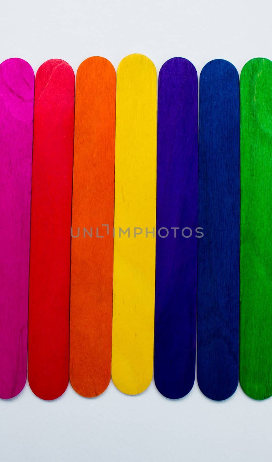 Colorful wooden white background.