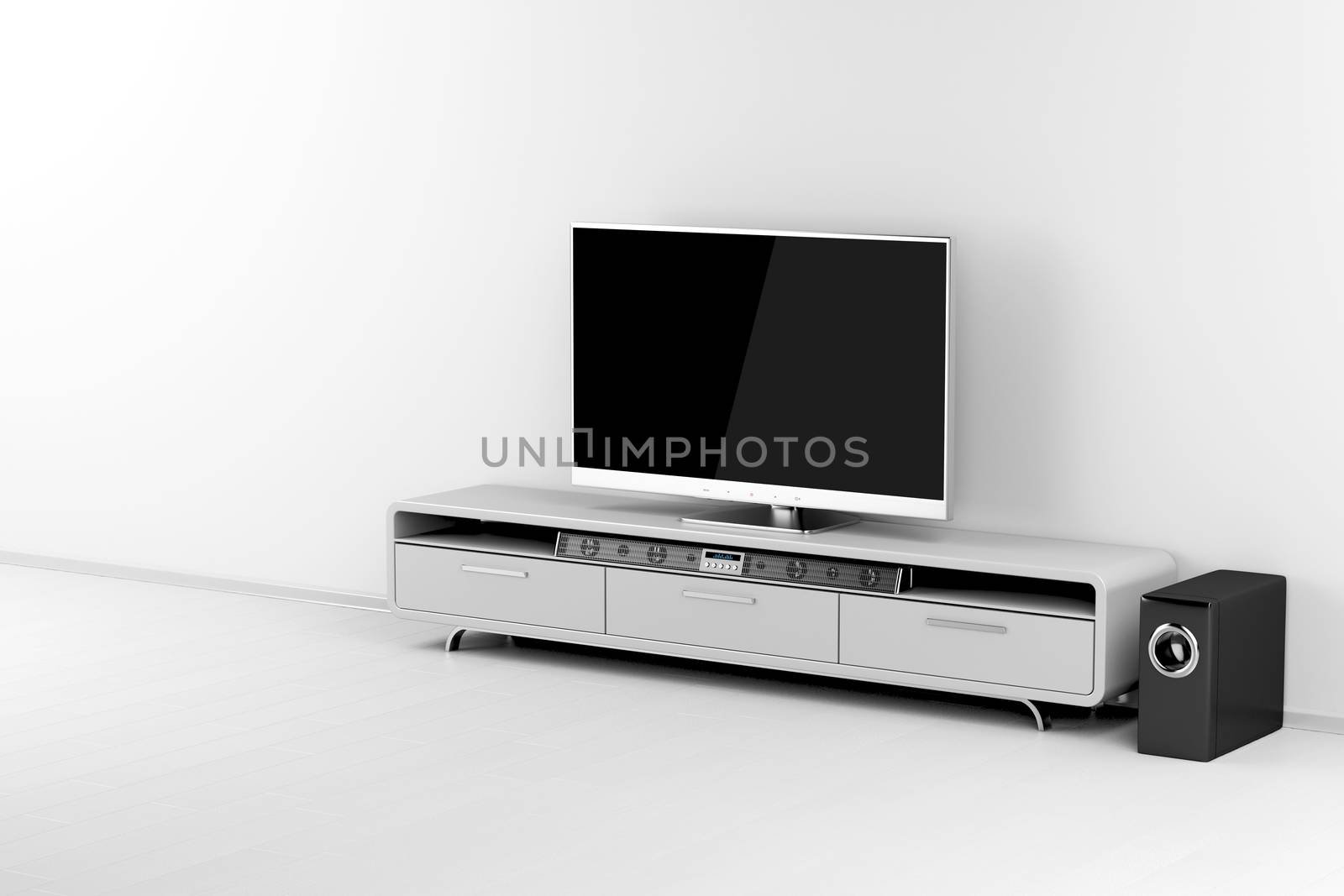 Tv and soundbar with subwoofer by magraphics