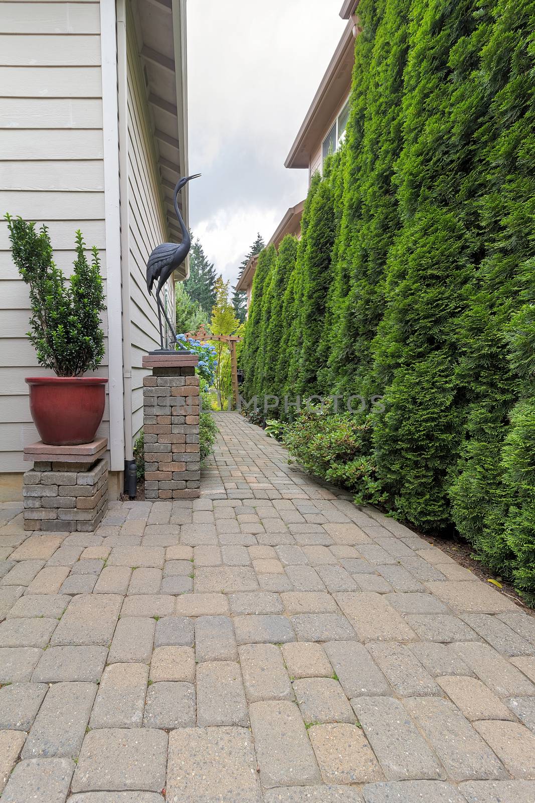 Garden Patio and Brick Path Hardscape by jpldesigns