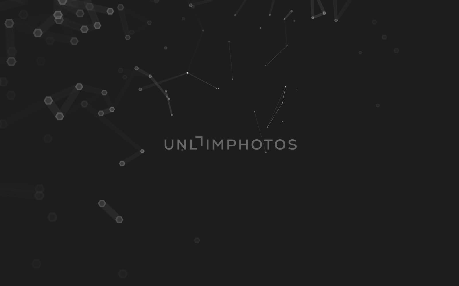 Abstract polygonal space low poly dark background, 3d rendering by teerawit