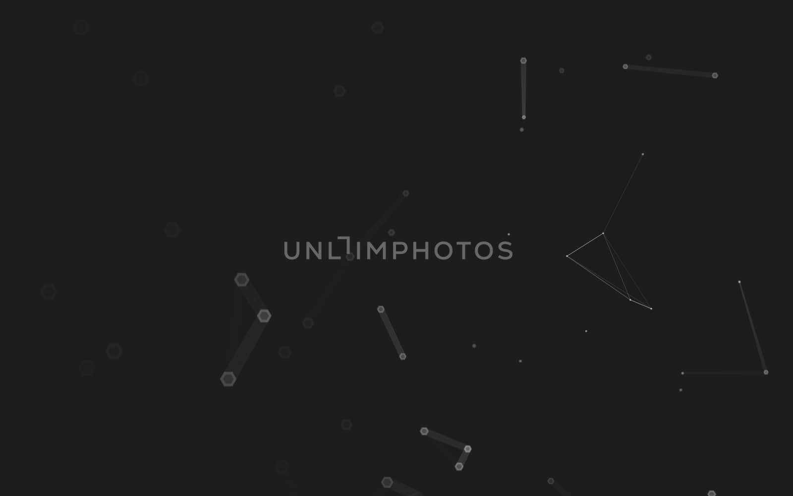 Abstract polygonal space low poly dark background with connecting dots and lines. Connection structure. 3d rendering