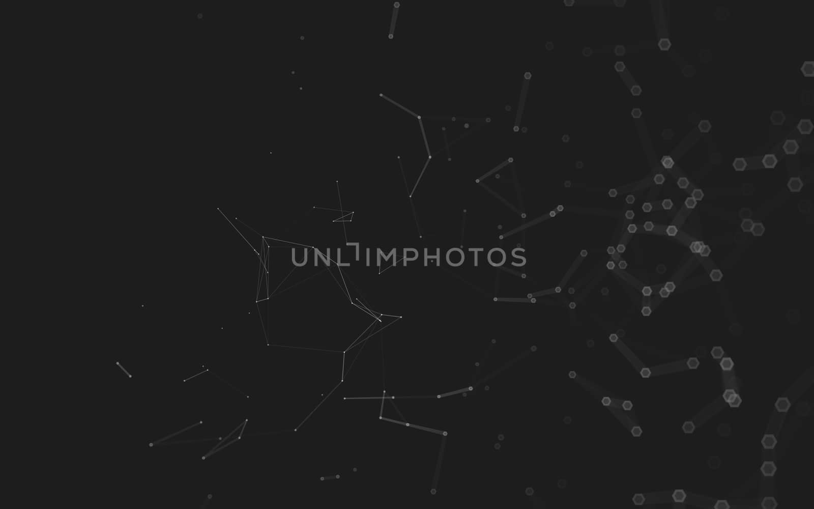 Abstract polygonal space low poly dark background, 3d rendering by teerawit