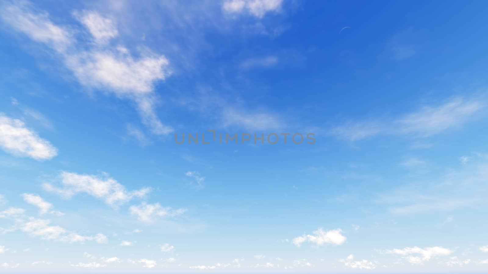 Cloudy blue sky abstract background, blue sky background with tiny clouds, 3d rendering

