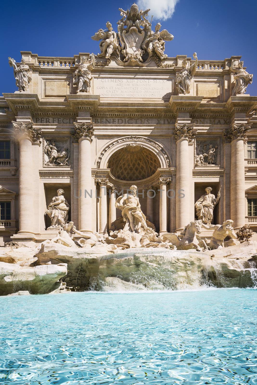 Trevi Fountain (Fontana di Trevi) in Rome. Italy