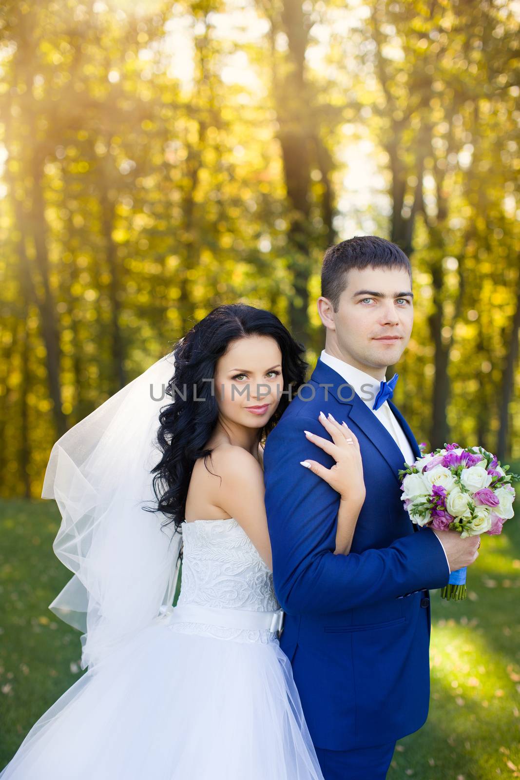 Stylish newlyweds