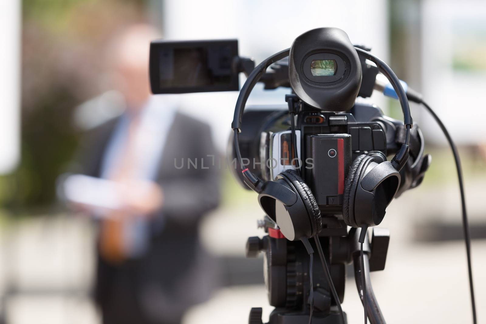 News conference. Spokesman.  by wellphoto