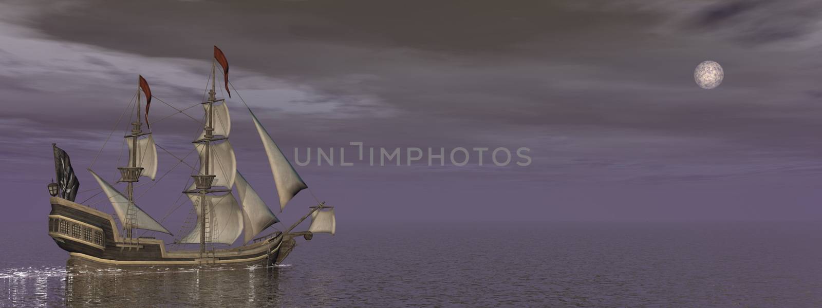 Pirate Ship - 3D render by Elenaphotos21