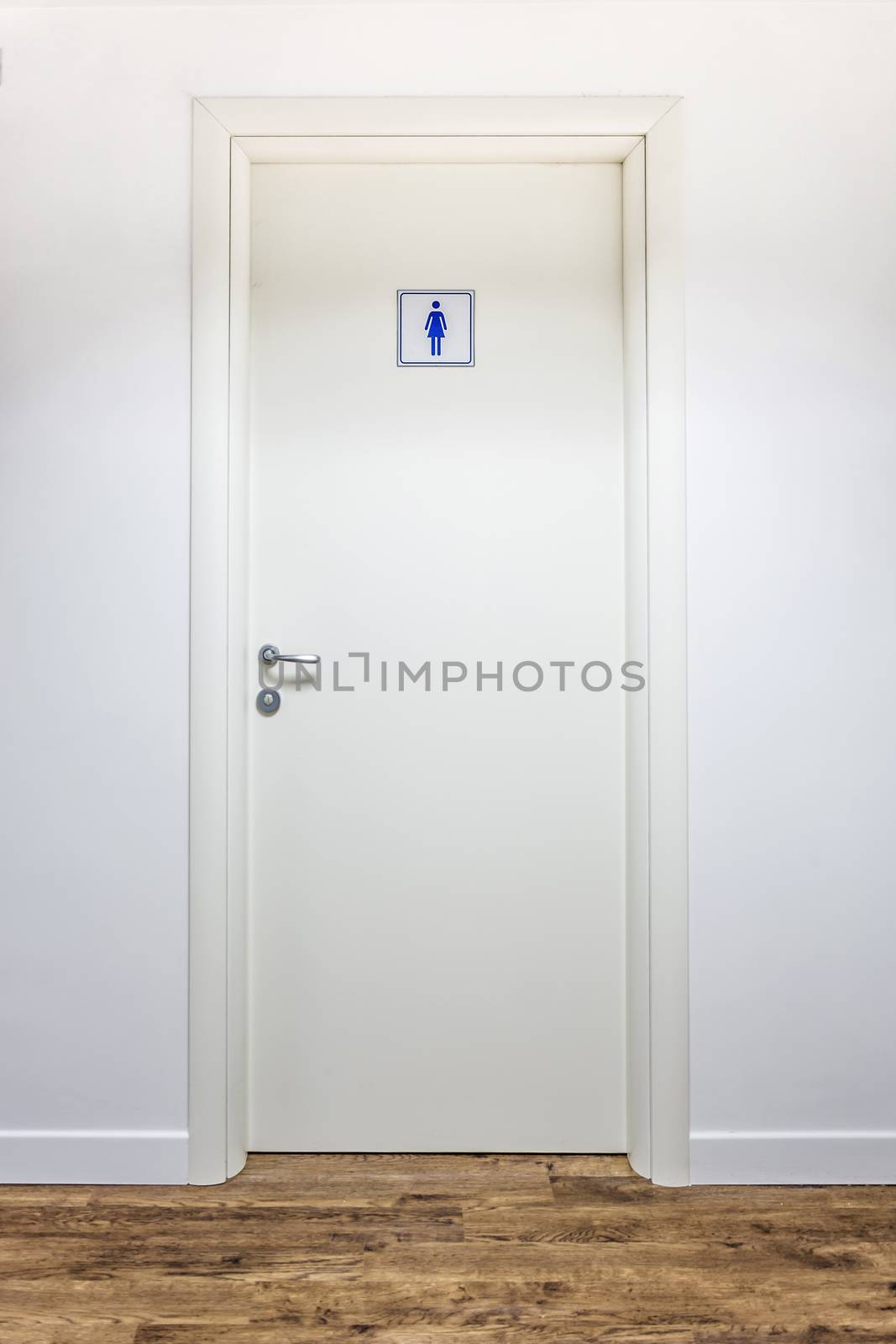Clean and clear women restrooms entrance