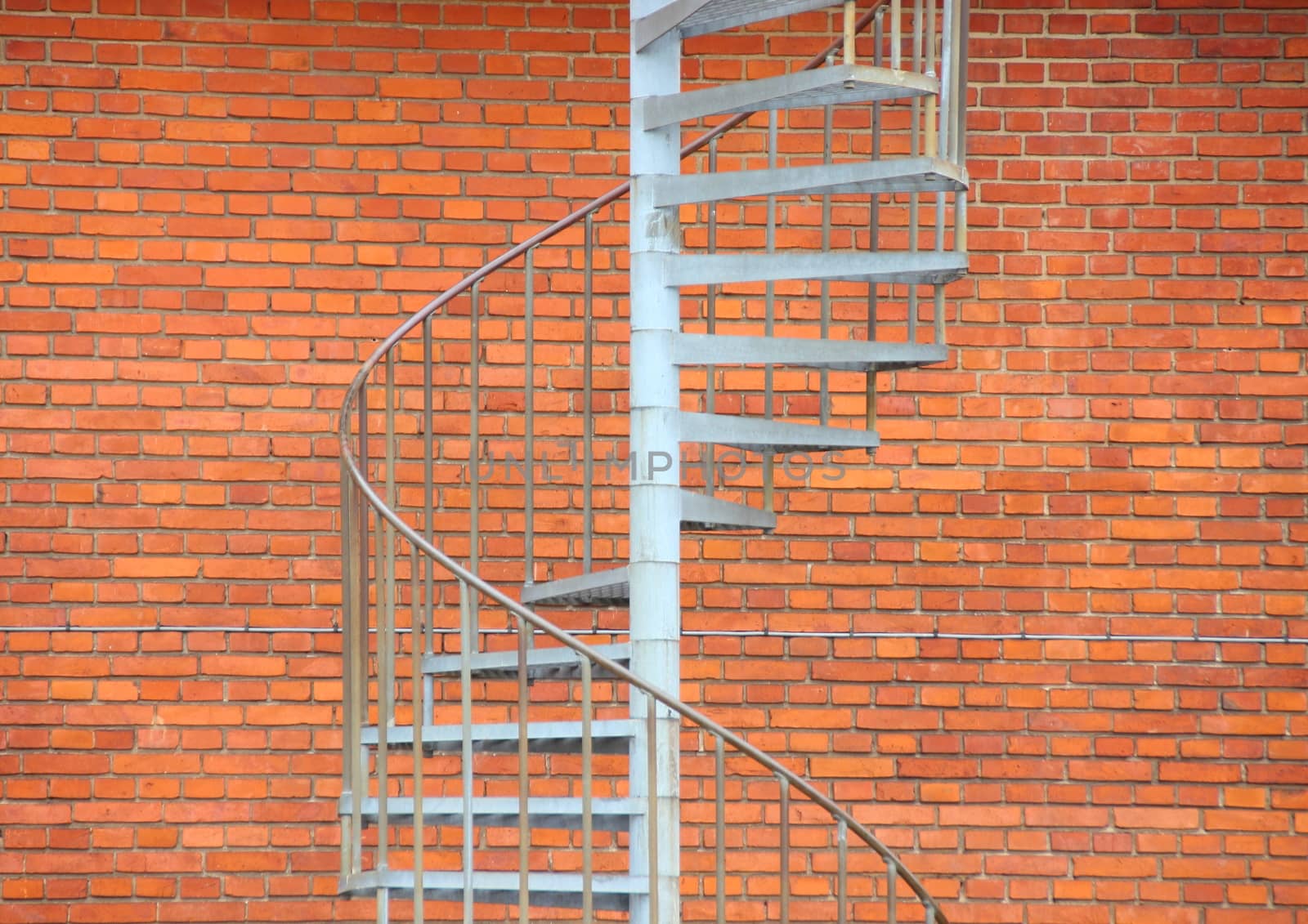 Metal staircase outside building as fireescape