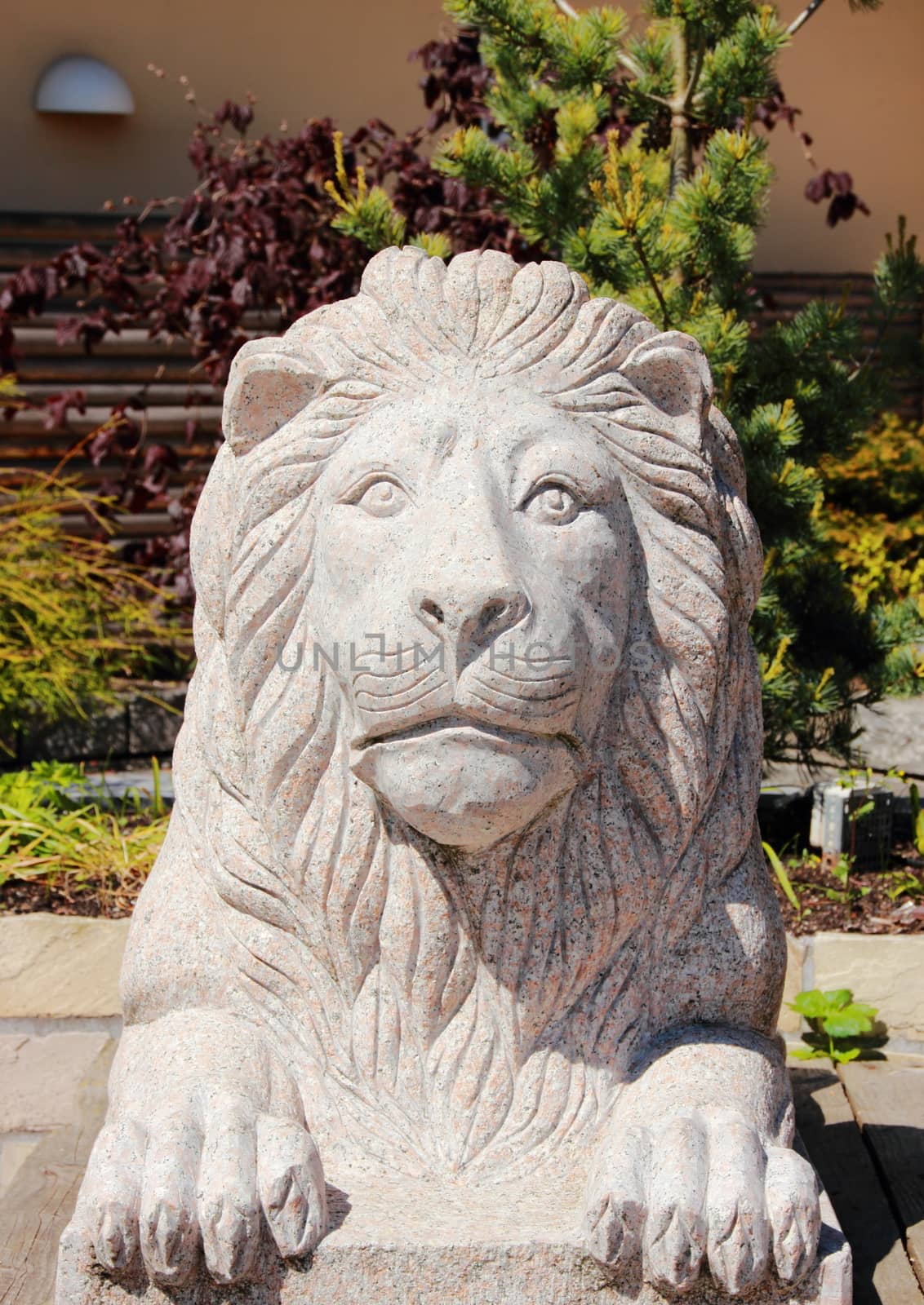 Lion statue made of concrete