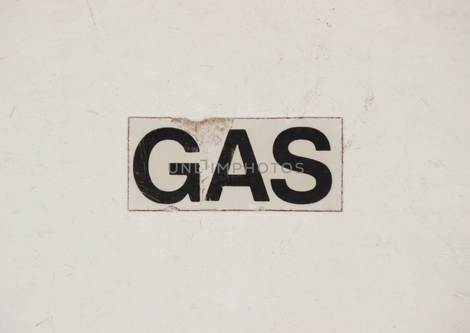 Sign med text Gas on gas installation