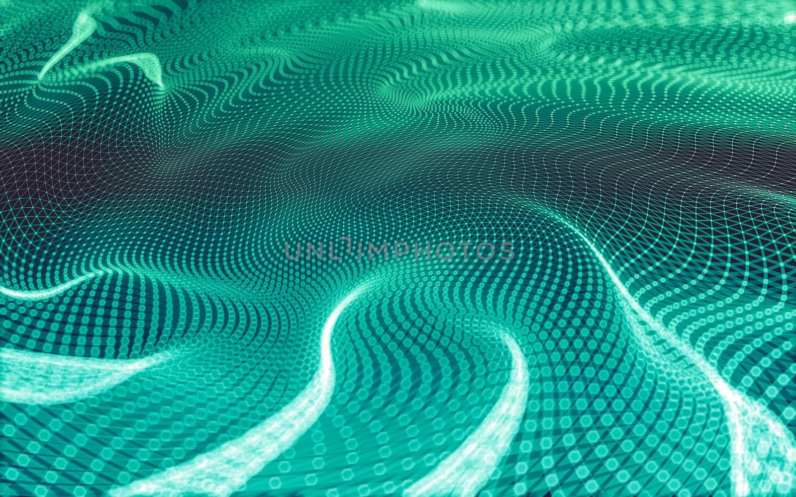 Abstract polygonal space low poly dark background with connecting dots and lines. Connection structure. 3d rendering