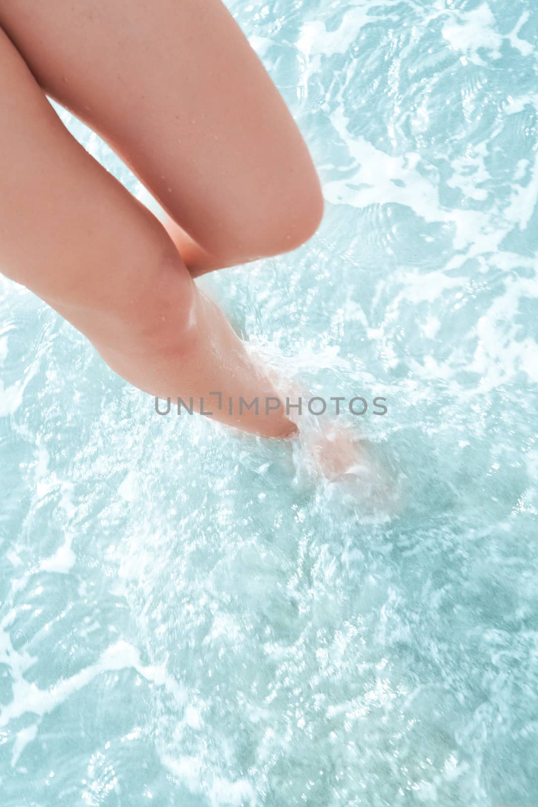 Close up view of woman’s legs