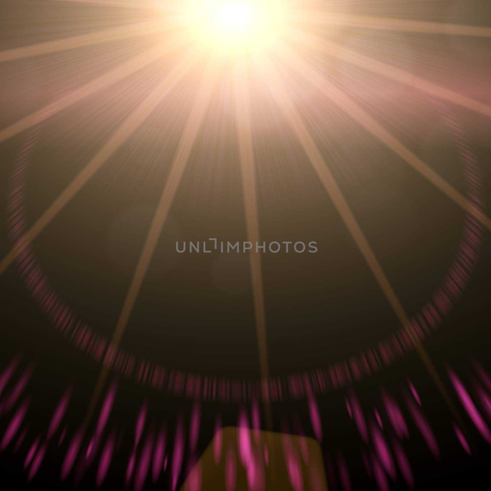An image of a sun with rays ands sparkles background