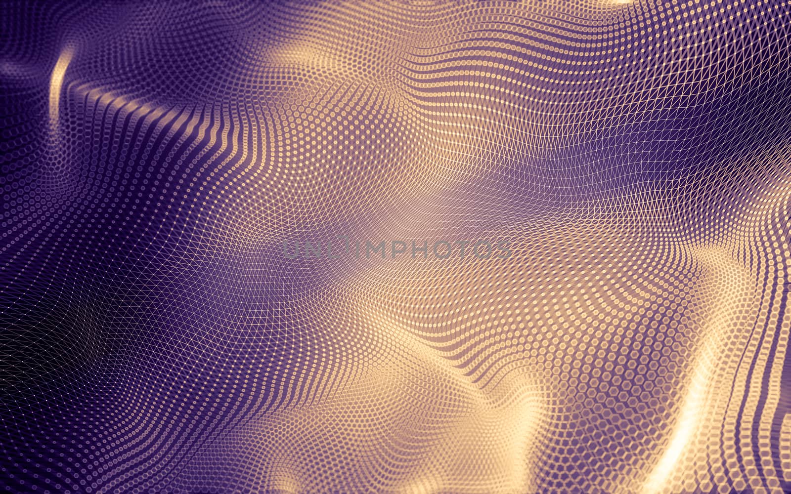 Abstract polygonal space low poly dark background with connecting dots and lines. Connection structure. 3d rendering