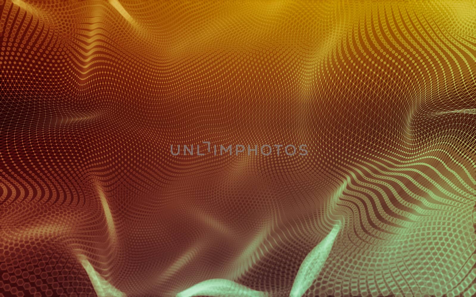 Abstract polygonal space low poly dark background with connecting dots and lines. Connection structure. 3d rendering