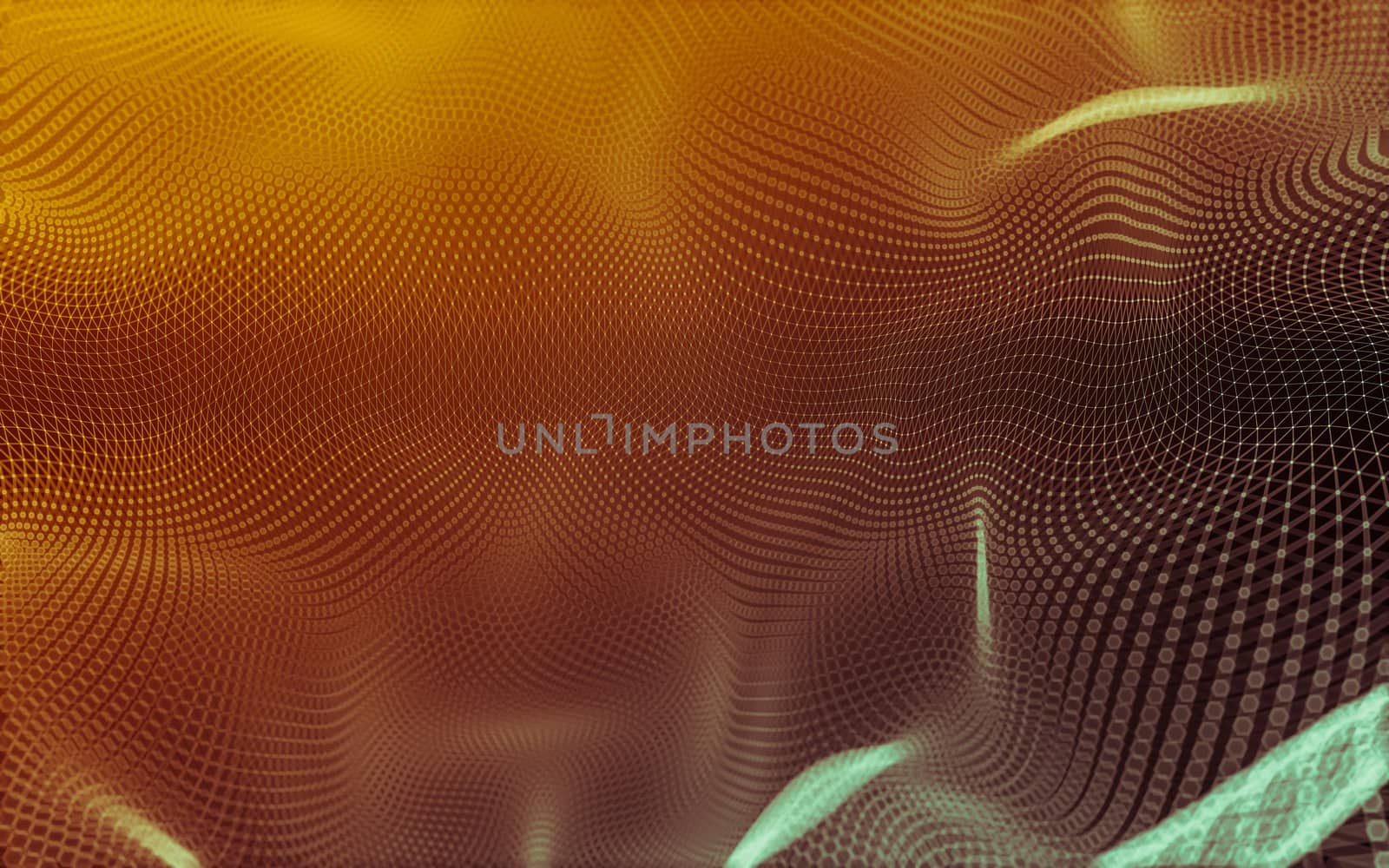 Abstract polygonal space low poly dark background with connecting dots and lines. Connection structure. 3d rendering