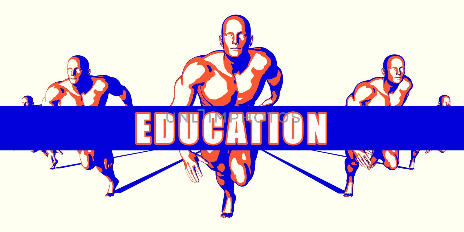 Education as a Competition Concept Illustration Art