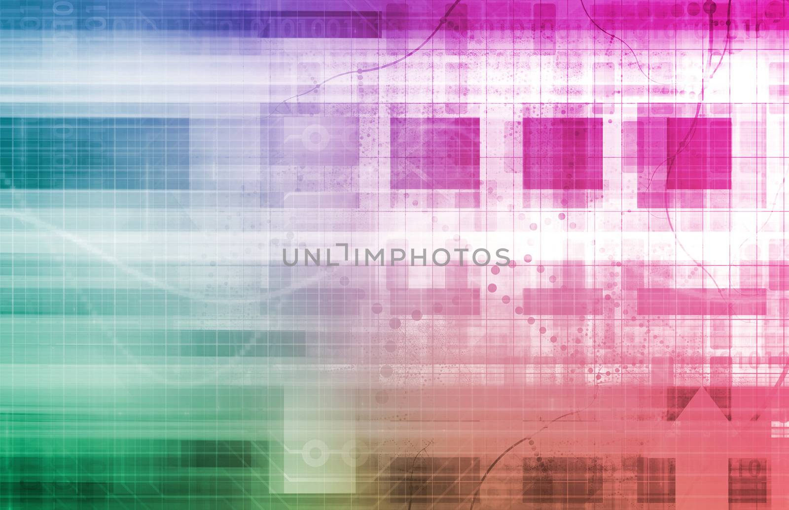 Science Research Background with Moving Data Art
