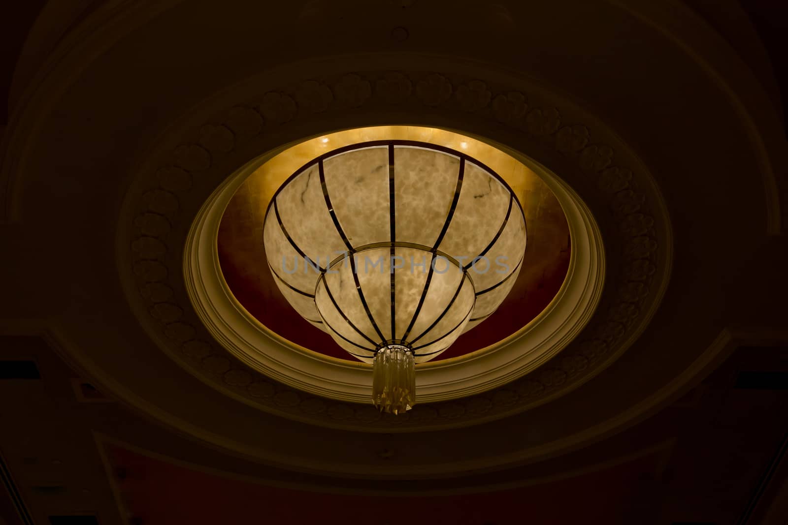 ceiling a chandelier in yellow