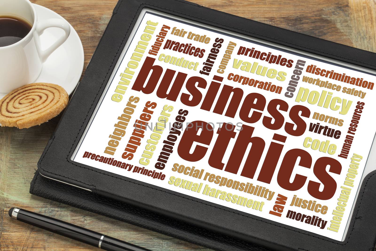 business ethics word cloud by PixelsAway