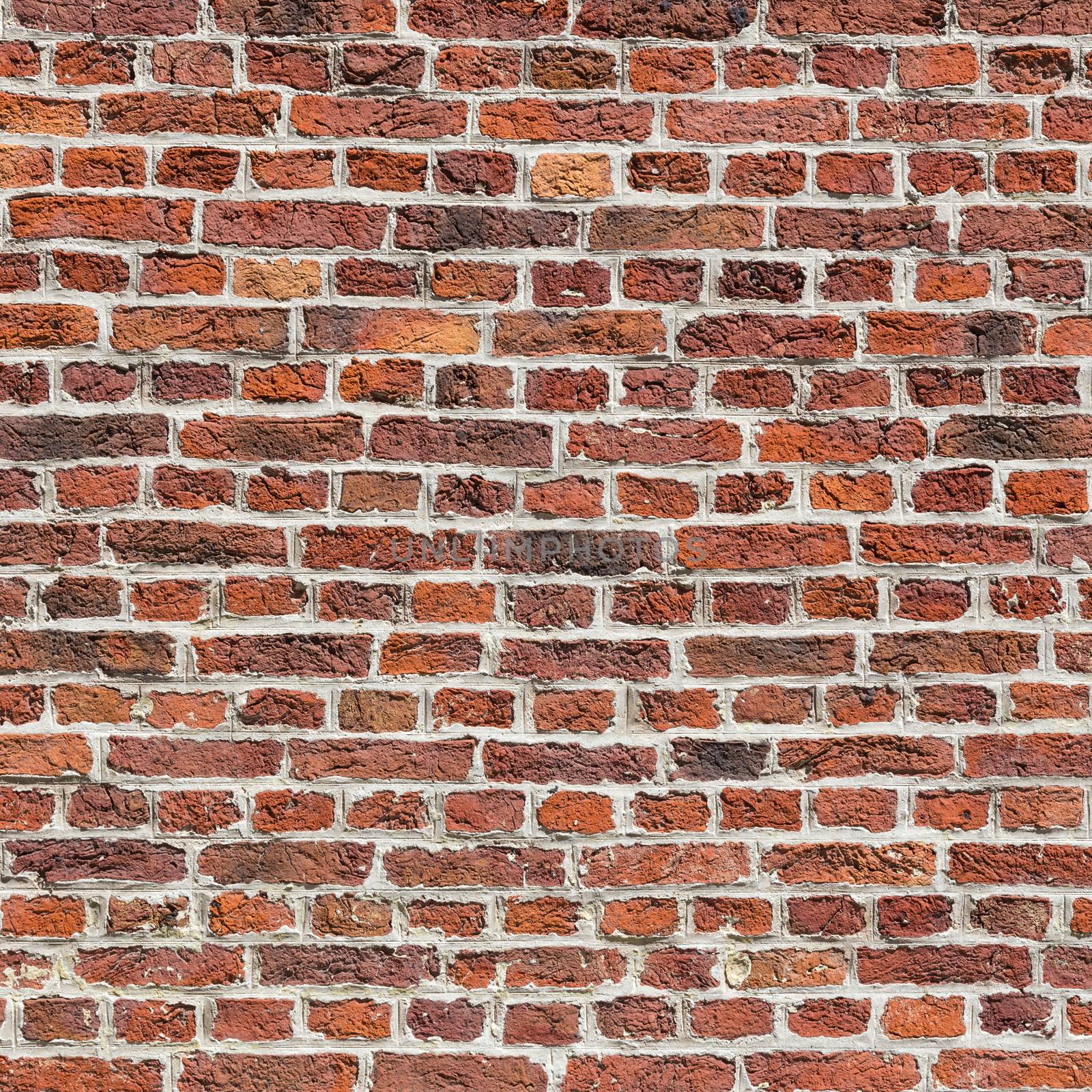 Background of old vintage orange brick wall.