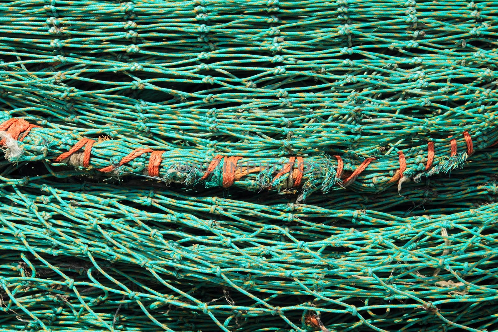 Green fishing net pattern background