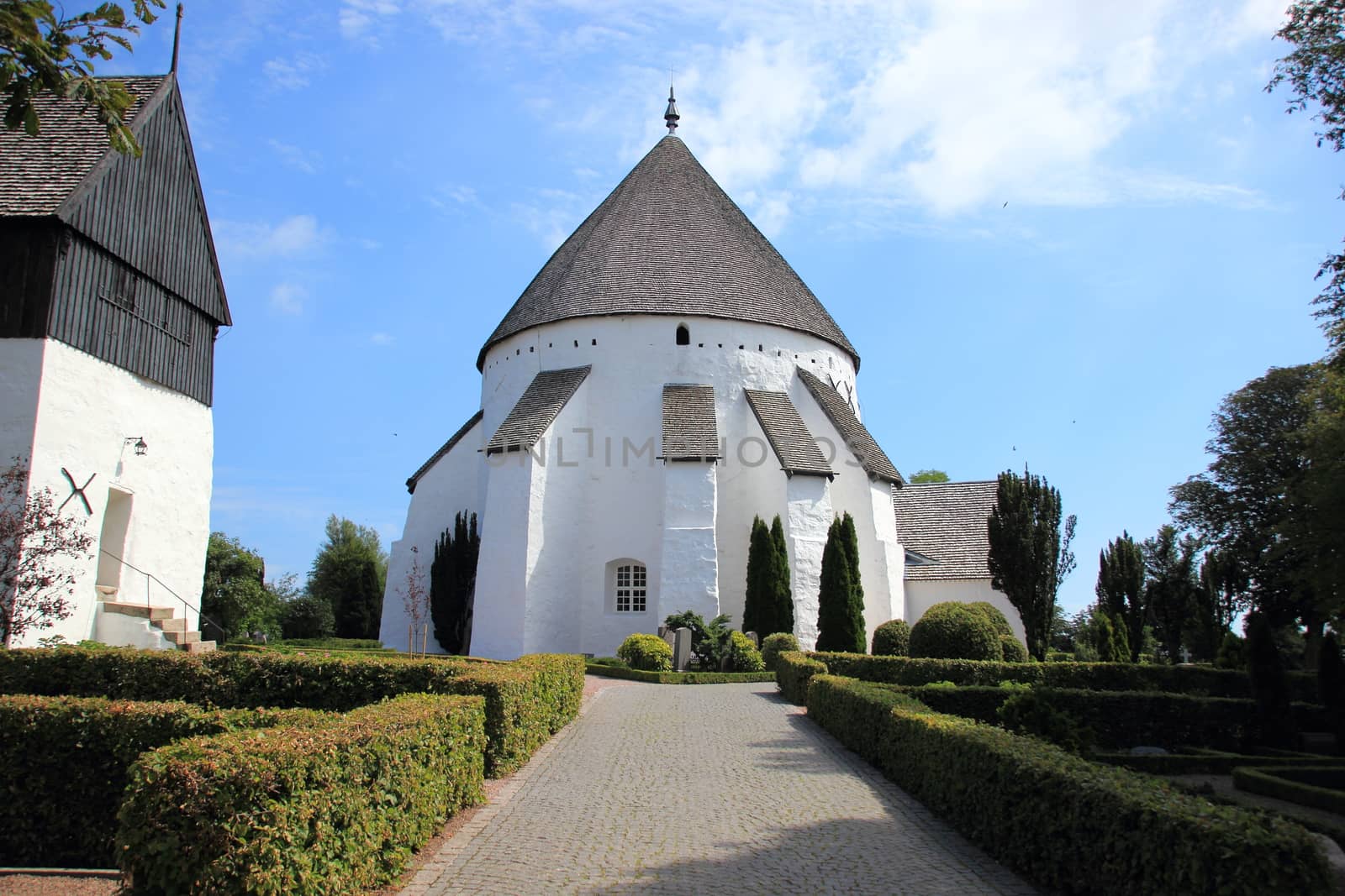 Old round church at Bornholm Denmark